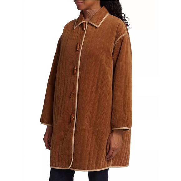 NEW THE GREAT. parks coat in brasswood - Picture 2 of 4